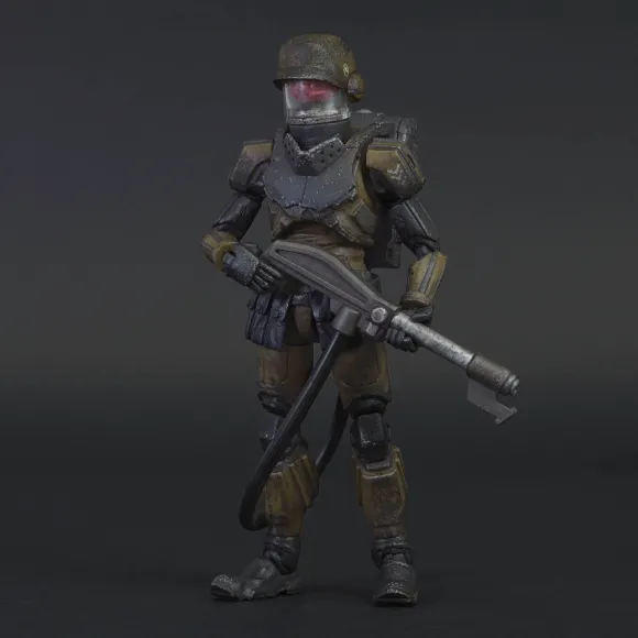 Acid Rain Reaction Figures W1 - Cortex Commander Flame Trooper Marine