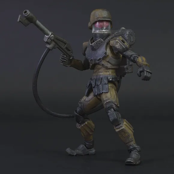 Acid Rain Reaction Figures W1 - Cortex Commander Flame Trooper Marine