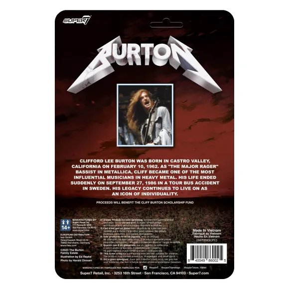 Cliff Burton Reaction Figures - Cliff Burton (Flannel Shirt)