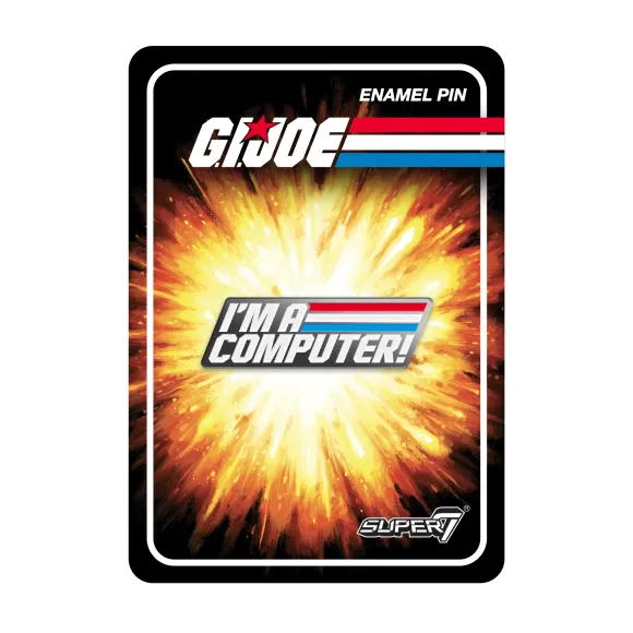 G.I. Joe Enamel Pin - I'M A Computer Psa
