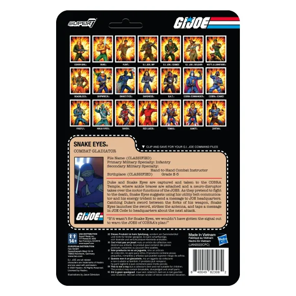 G.I. Joe Reaction Figures Wave 5 - Snake Eyes (Combat Gladiator)