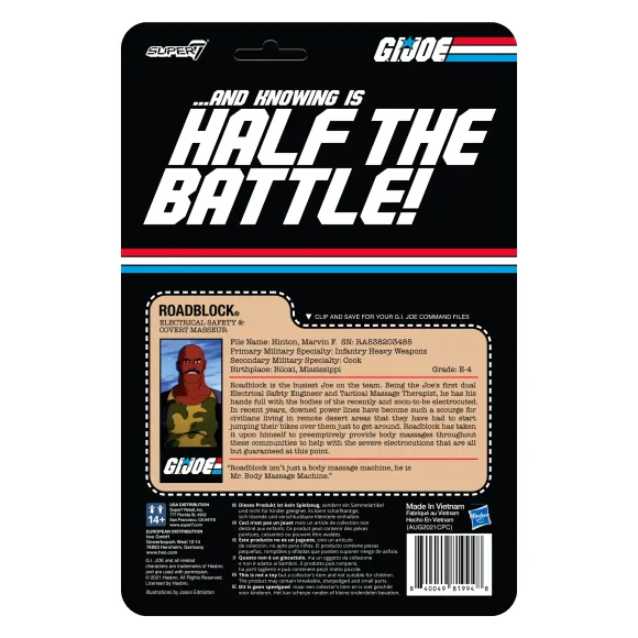 G.I. Joe Reaction Figures Wave 3 - Roadblock Psa