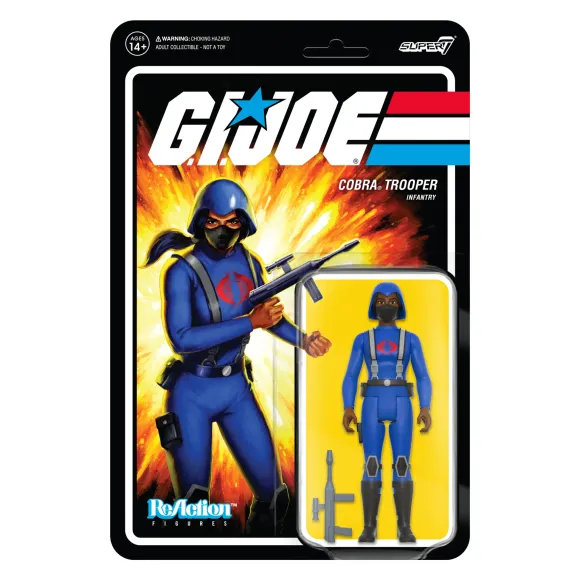 G.I. Joe Reaction Wave 4 - Cobra Female Trooper Long Black Hair (Dk Brown)