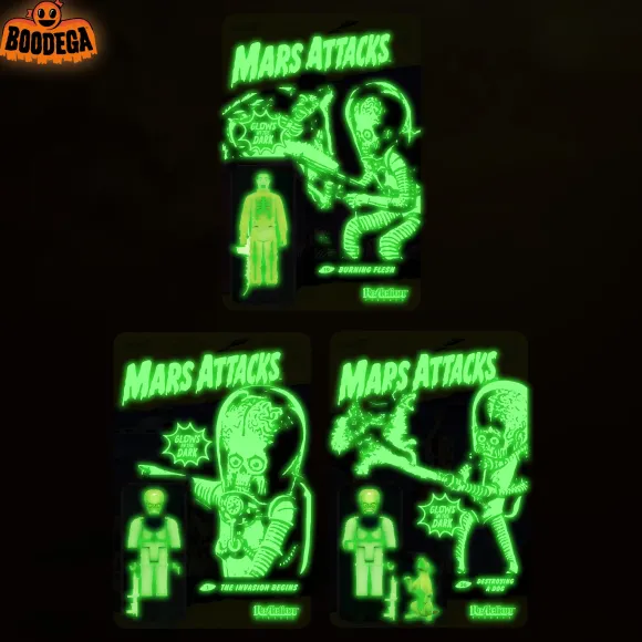 Mars Attacks Reaction Figures (Glow) Full Set