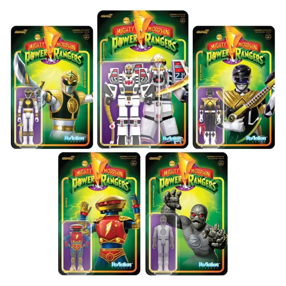 Mighty Morphin Power Rangers Reaction Figures Wave 4 - Set Of 5