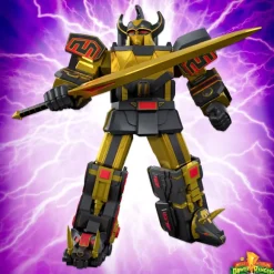 Mighty Morphin Power Rangers Ultimates! Wave 5 - Megazord (Black & Gold), Bulk, Skull & Green Ranger (Glow)