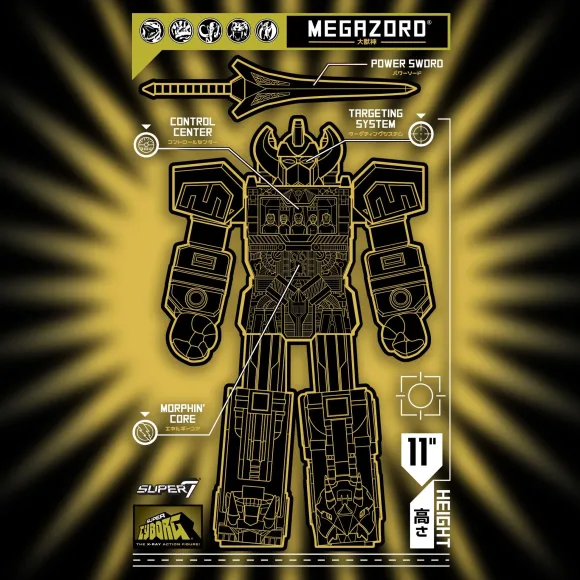 Mighty Morphin Power Rangers Super Cyborg - Megazord (Black / Gold)