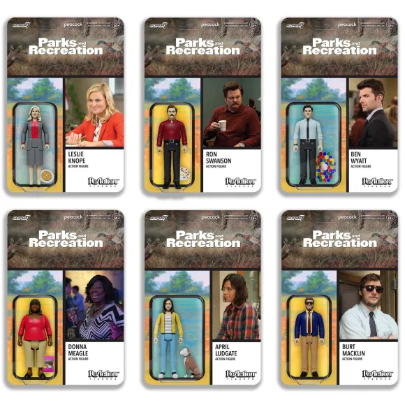 Parks And Recreation Reaction Figures - Wave 1 Set Of 6