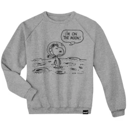 Peanuts Crewneck Sweatshirt - Snoopy On The Moon