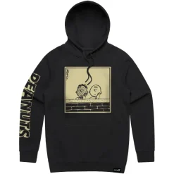 Peanuts Franklin Long Sleeve Black Pullover Hoodie