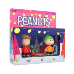 Peanuts Reaction Figures Wave 06 (Holiday Box Set) - Charlie Brown With Sad Christmas Tree And Linus