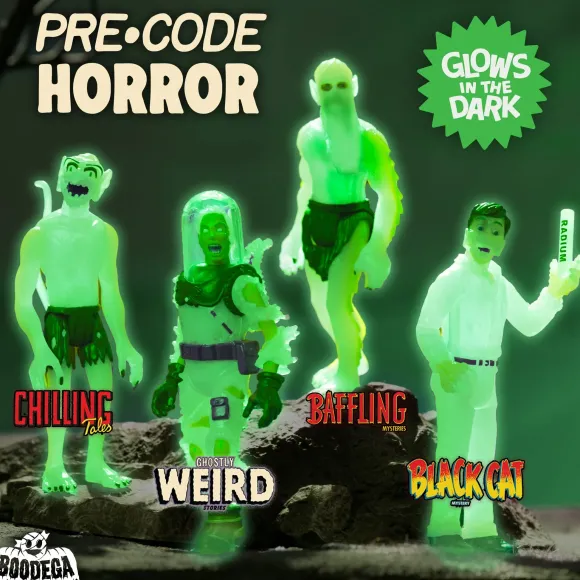 Pre-Code Horror Reaction Figures - Glow (Set Of 4)