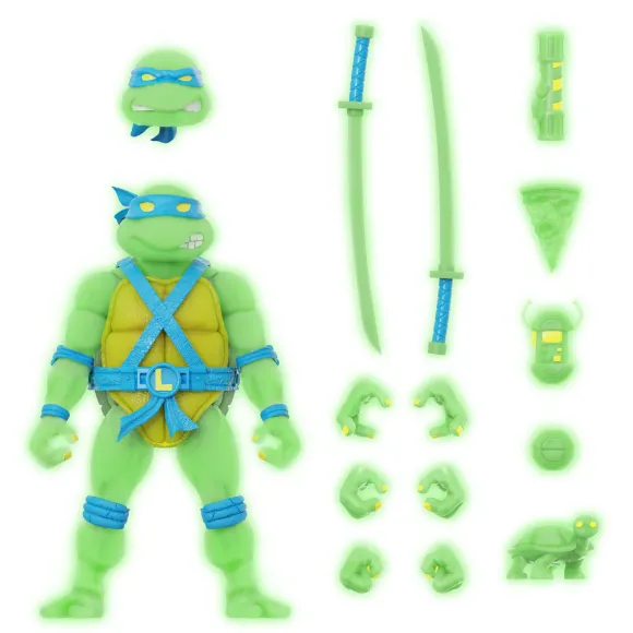 Teenage Mutant Ninja Turtles Ultimates! Mutagen Ooze Glow Figures (Super7 Exclusive)