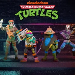 Teenage Mutant Ninja Turtles Ultimates! Wave 11 - Rat King, Rapper Mike, Ninja Nomad Leonardo & Foot Soldier (Battle Damaged)