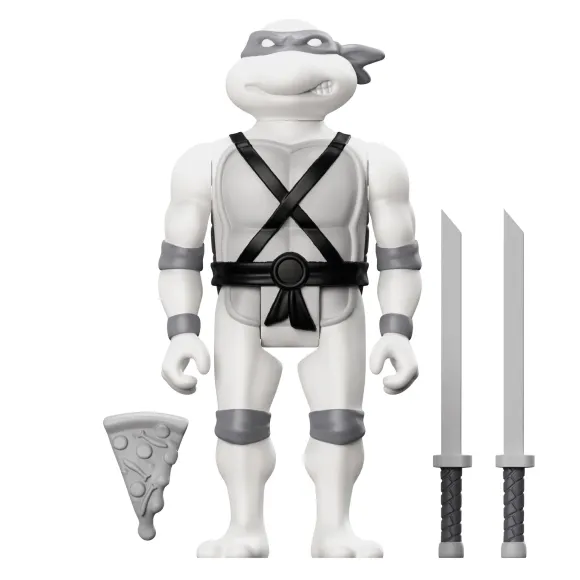 Teenage Mutant Ninja Turtles Reaction Figure Wave 9 - Donatello, Leonardo, Michelangelo & Raphael (Comic Greyscale)