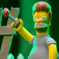 The Simpsons Reaction Figures Wave 04 (Tree House Of Horror V2) - Hell Toupee Homer