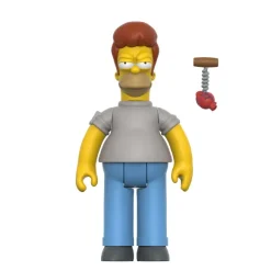 The Simpsons Reaction Figures Wave 04 (Tree House Of Horror V2) - Hell Toupee Homer