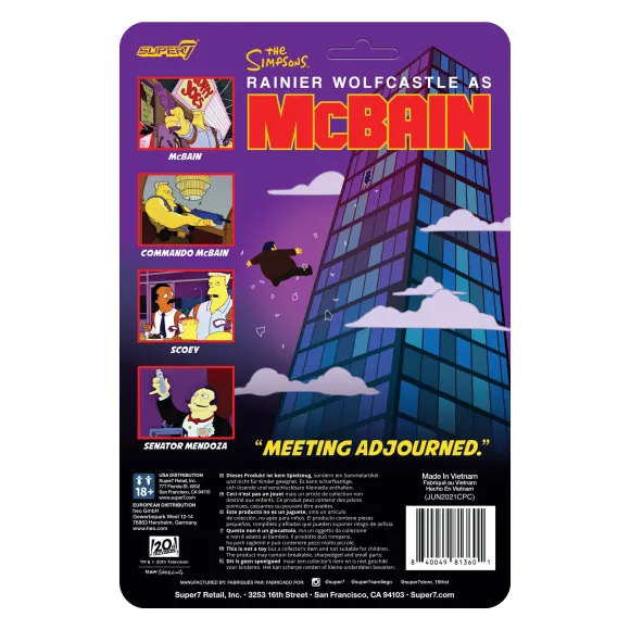 The Simpsons Reaction Wave 1 Mcbain - Senator Mendoza