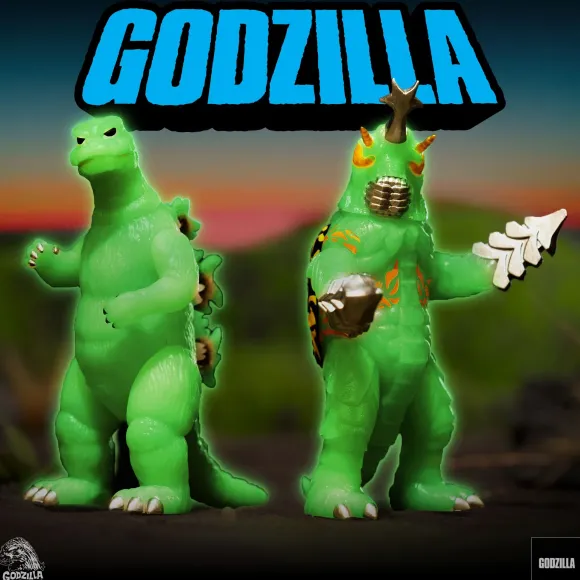 Toho Reaction Figures Wave 5 - Godzilla '74 & Megalon (Glow)