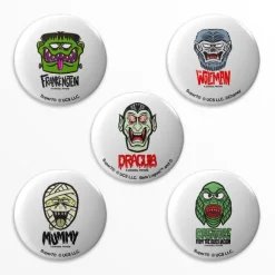 Universal Monsters Button Pack - Freakyfaces (Set Of 5)